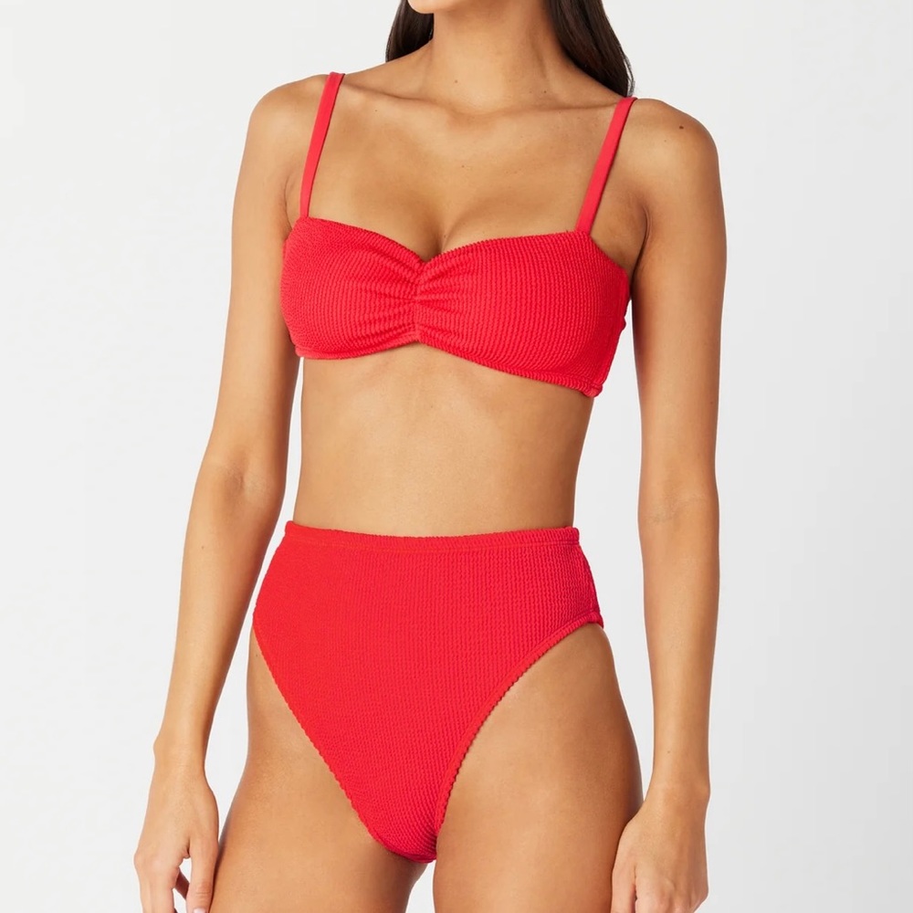 NWT GIGI C Malia Bottom + Millie Cinched Bikini Top Set | sz. M
